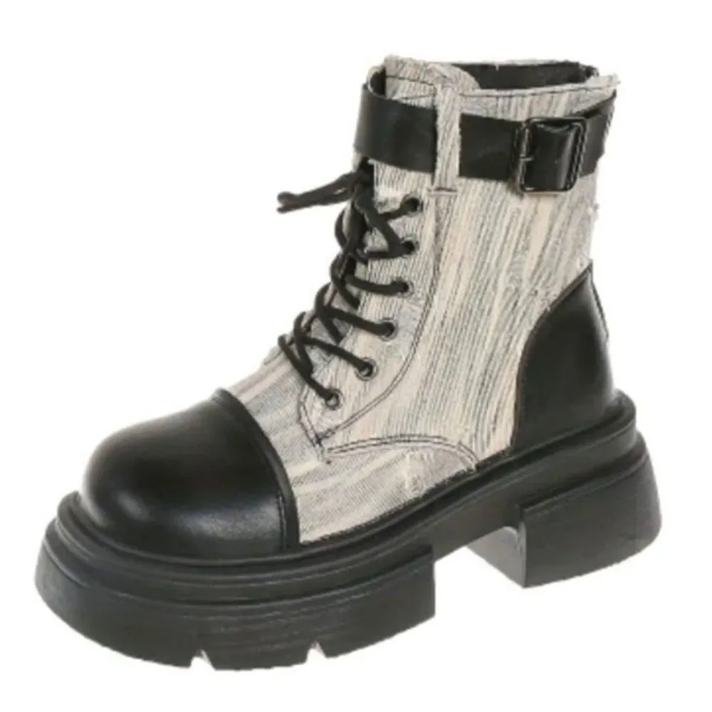 Ladies Lace-up Combat Boots sz 8